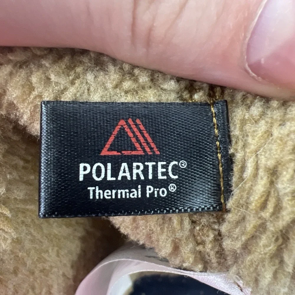 Patagonia Fleece Women Small Tan Camel Re-Tool Snap T Polartec Granola Hiking - Picture 8 of 10